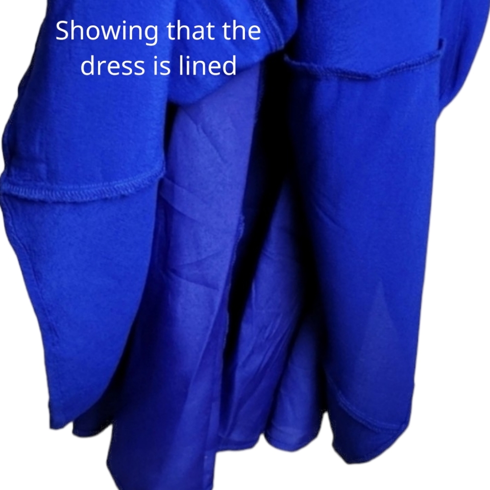 Lovers + Friends Journey & Flare dress cobalt Blue Halter mini Cut-out Women's M - Picture 9 of 15